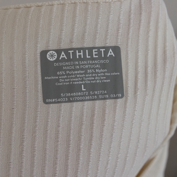 Athleta Cream Ribbed Tank - Picture 6 of 6